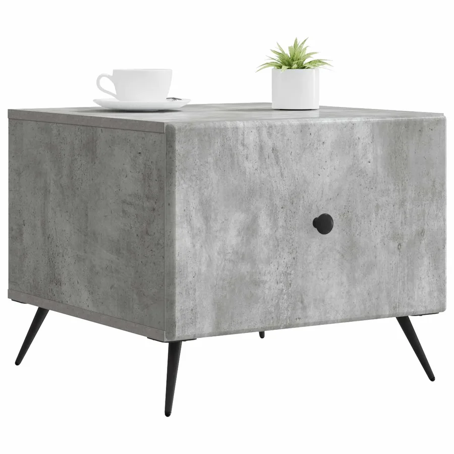 Table basse Gris béton 49 x 50 x 40 cm Bois d'ingénierie - 3