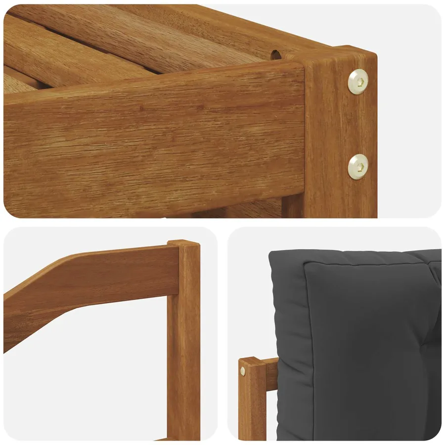 Ensemble de canapés d'extérieur 8 pcs Naturel et Anthracite - 6