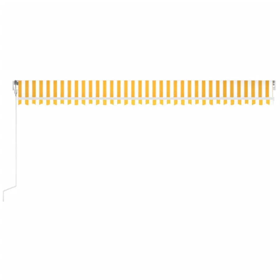 Auvent automatique capteur de vent LED 600x350cm Jaune et blanc - 3