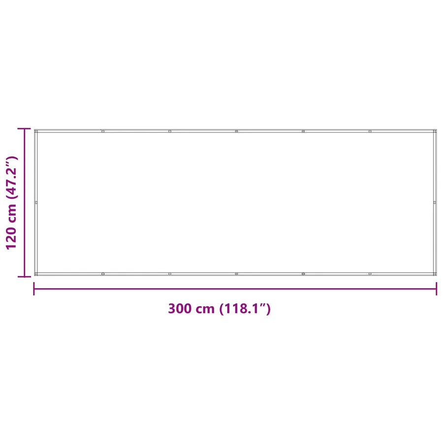 Écran de balcon Gris clair et blanc 120 x 300 cm - 8