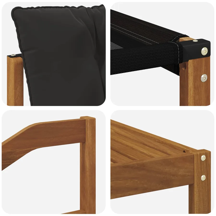 Ensemble de canapés d'extérieur 7 pcs Naturel et Noir - 7
