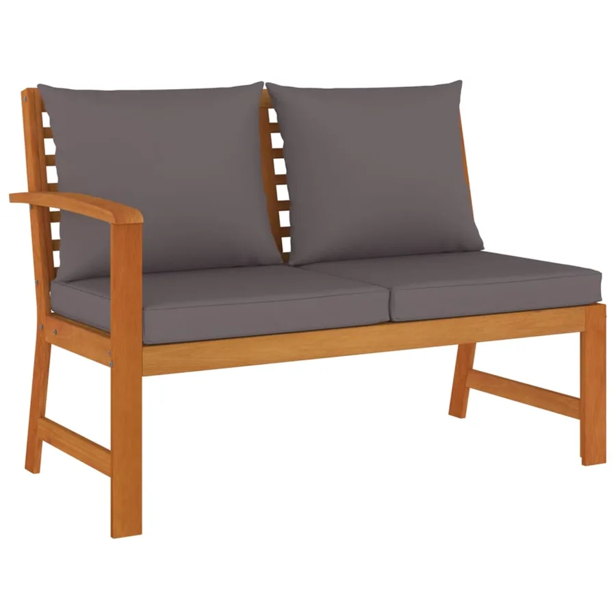 Ensemble à manger de jardin coussins 9 pcs Bois acacia - 4