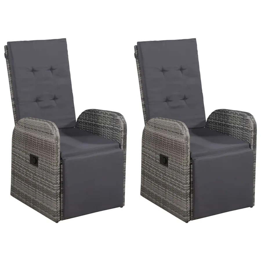 Ensemble à manger de jardin 7 pcs Gris - 16