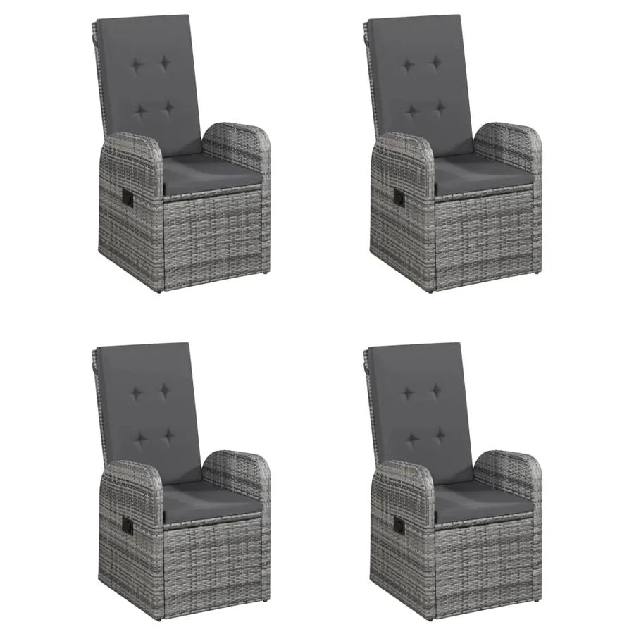 Ensemble à manger de jardin 7 pcs Gris - 5