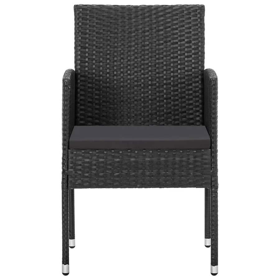 Ensemble à manger de jardin 5 pcs Noir - 4