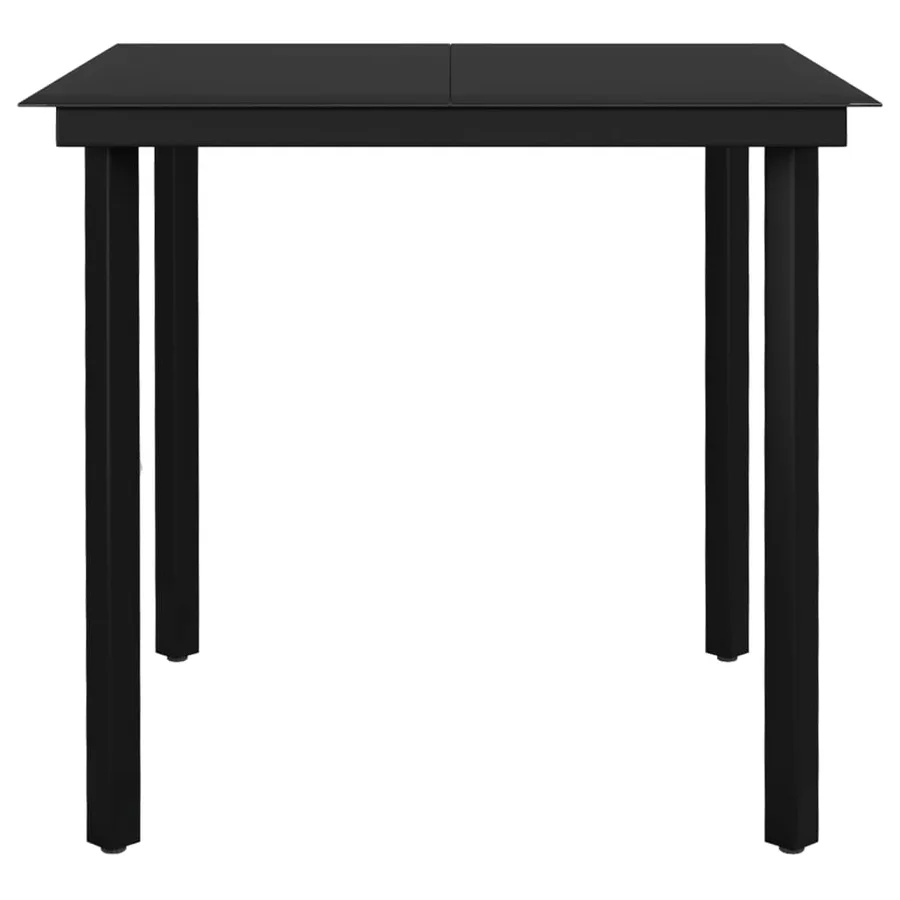 Ensemble à manger de jardin 5 pcs Noir - 6