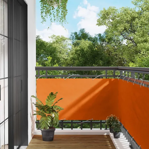 Écran de balcon Orange 75 x 200 cm Oxford alu enduit de PU