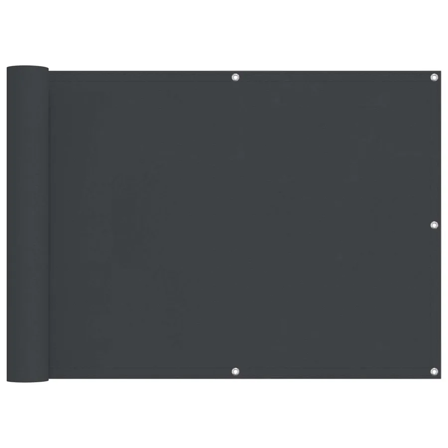Écran de balcon Noir 75 x 200 cm Oxford alu enduit de PU - 2