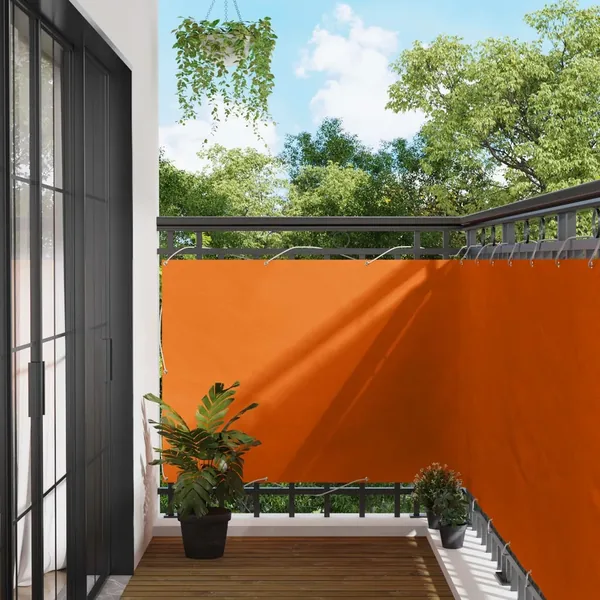 Écran de balcon Orange 110 x 1000 cm Tissu Oxford