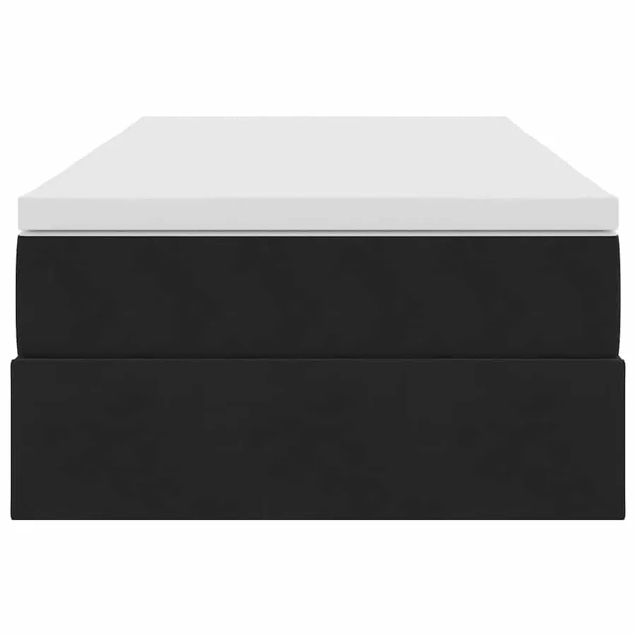 Lit avec rangement et matelas Noir 90 x 190 cm Velours - 7