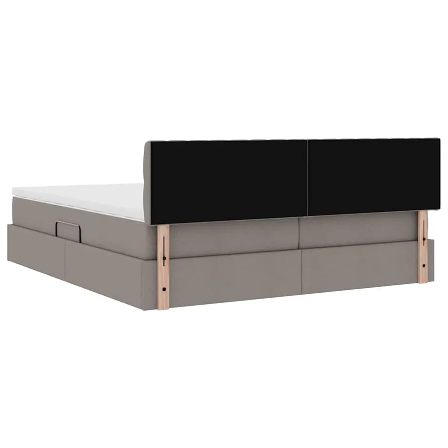 Lit de Rangement Taupe 180 x 200 cm Cuir synthétique - 12