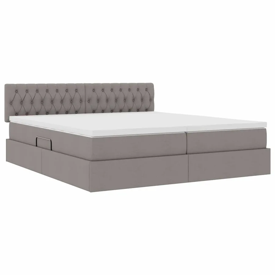 Lit de Rangement Taupe 180 x 200 cm Cuir synthétique - 5