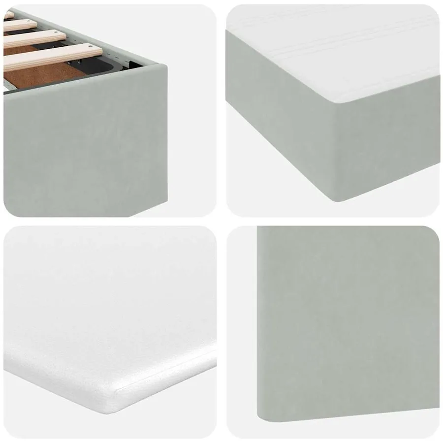 Lit de Rangement avec matelas Gris clair 90 x 200 cm - 13
