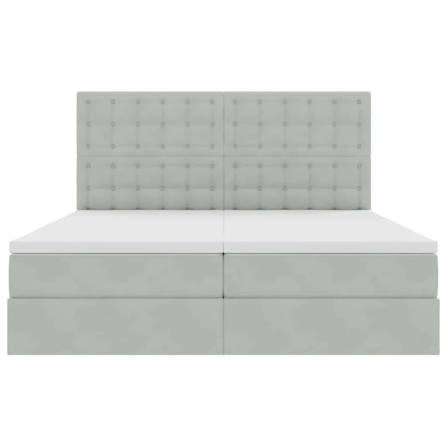Lit de rangement LED avec matelas Gris clair 180 x 200 cm - 11