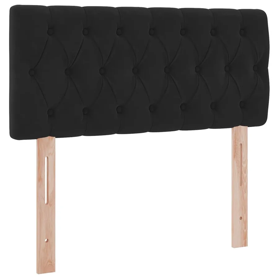 Lit de rangement LED avec matelas Noir 90 x 200 cm Velours - 8