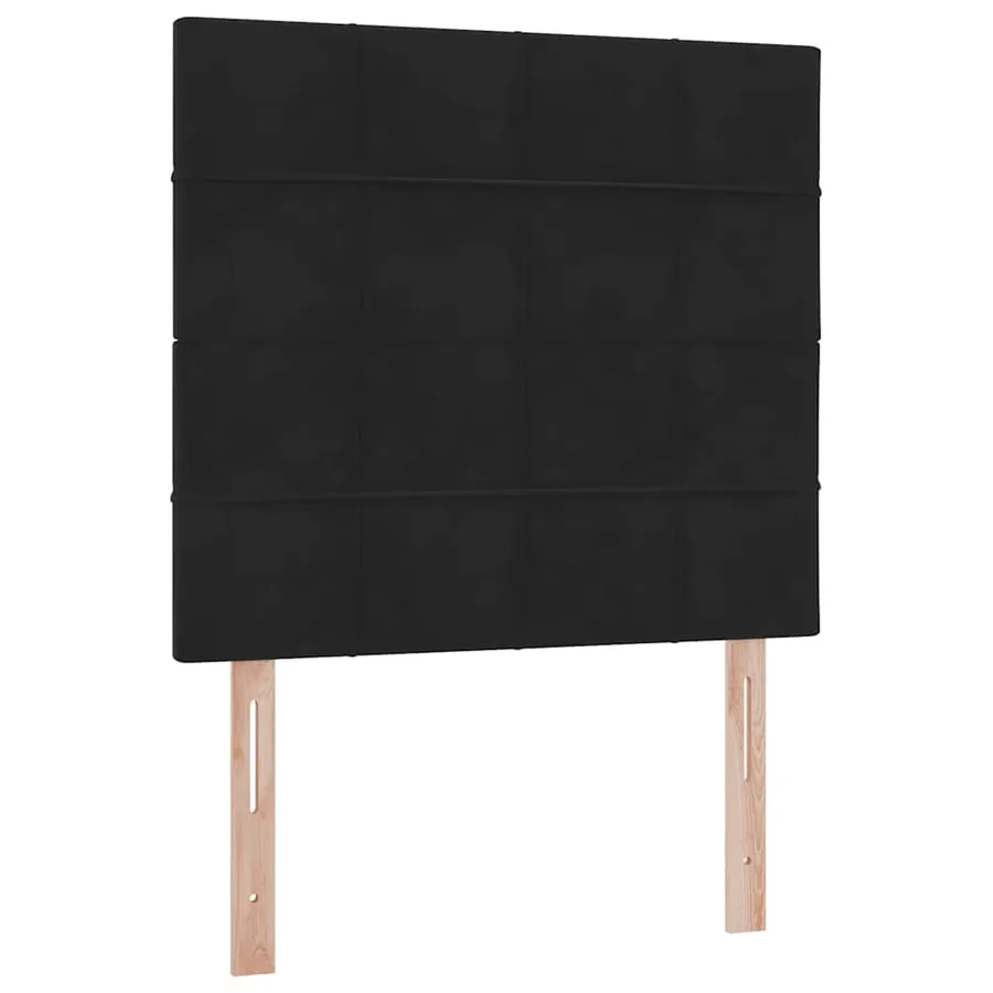 Lit de rangement LED avec matelas Noir 90 x 200 cm Velours - 8