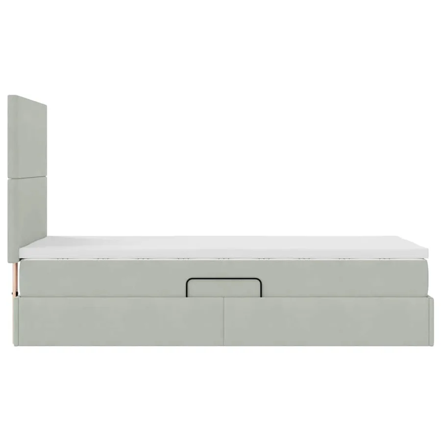 Lit de rangement LED avec matelas Gris clair 90 x 200 cm - 11