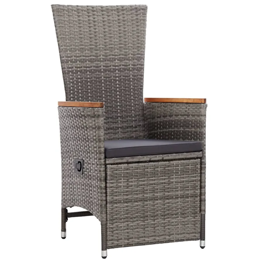 Ensemble à manger de jardin avec coussins 7 pcs Gris - 3