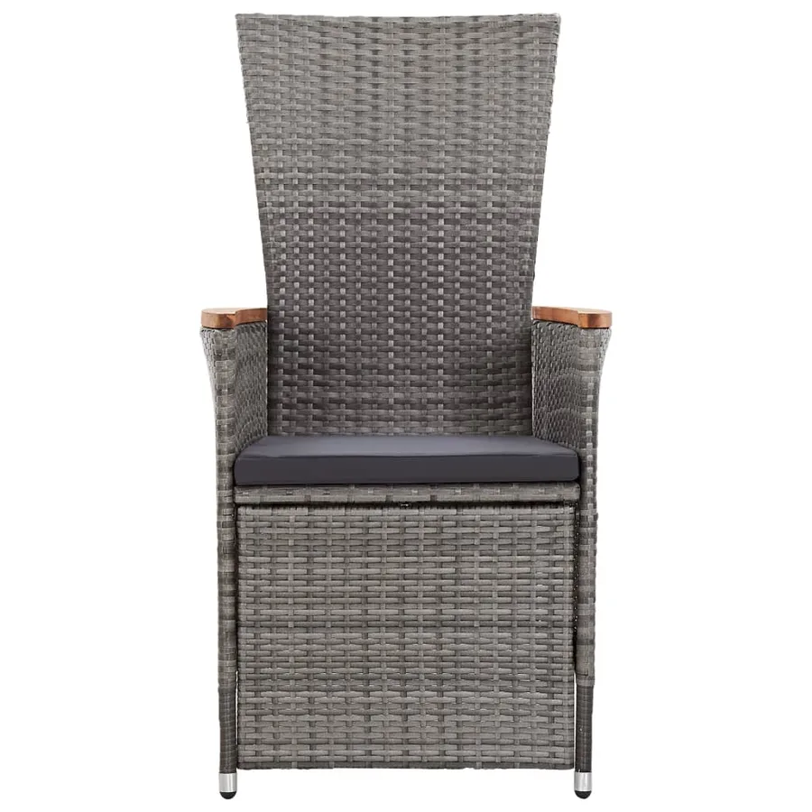 Ensemble à manger de jardin avec coussins 7 pcs Gris - 4
