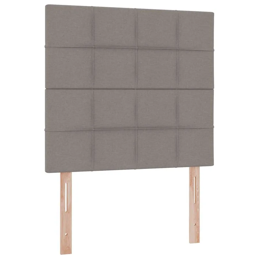 Lit avec rangement et matelas Taupe 90 x 190 cm tissu - 9