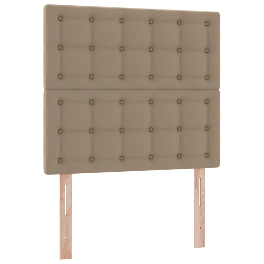 Lit avec rangement et LED Cappuccino 90 x 200 cm Simili cuir - 8