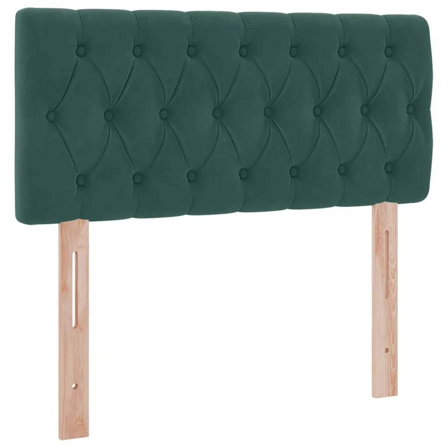 Lit de Rangement avec matelas Vert foncé 90 x 190 cm Velours - 9