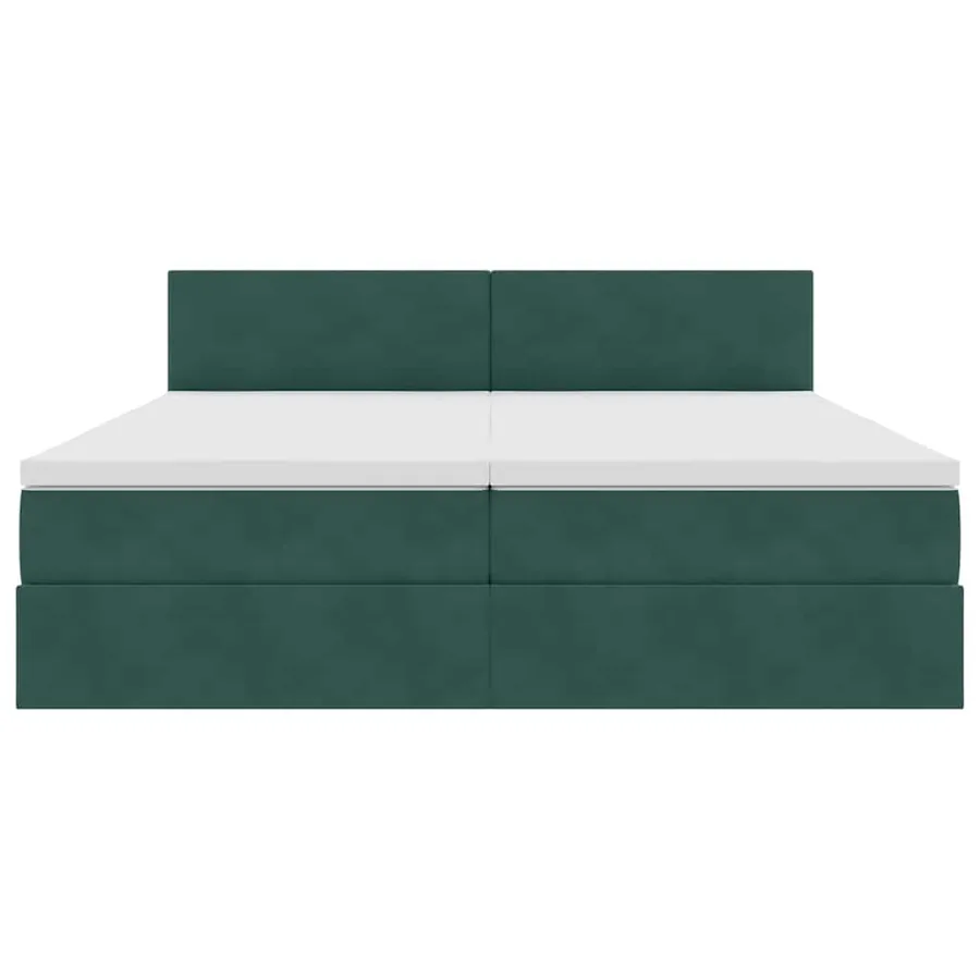Lit de rangement LED avec matelas Vert foncé 180 x 200 cm - 11
