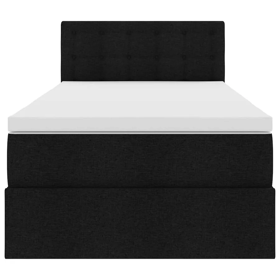 Lit avec rangement et matelas avec matelas Noir 90 x 190 cm - 7