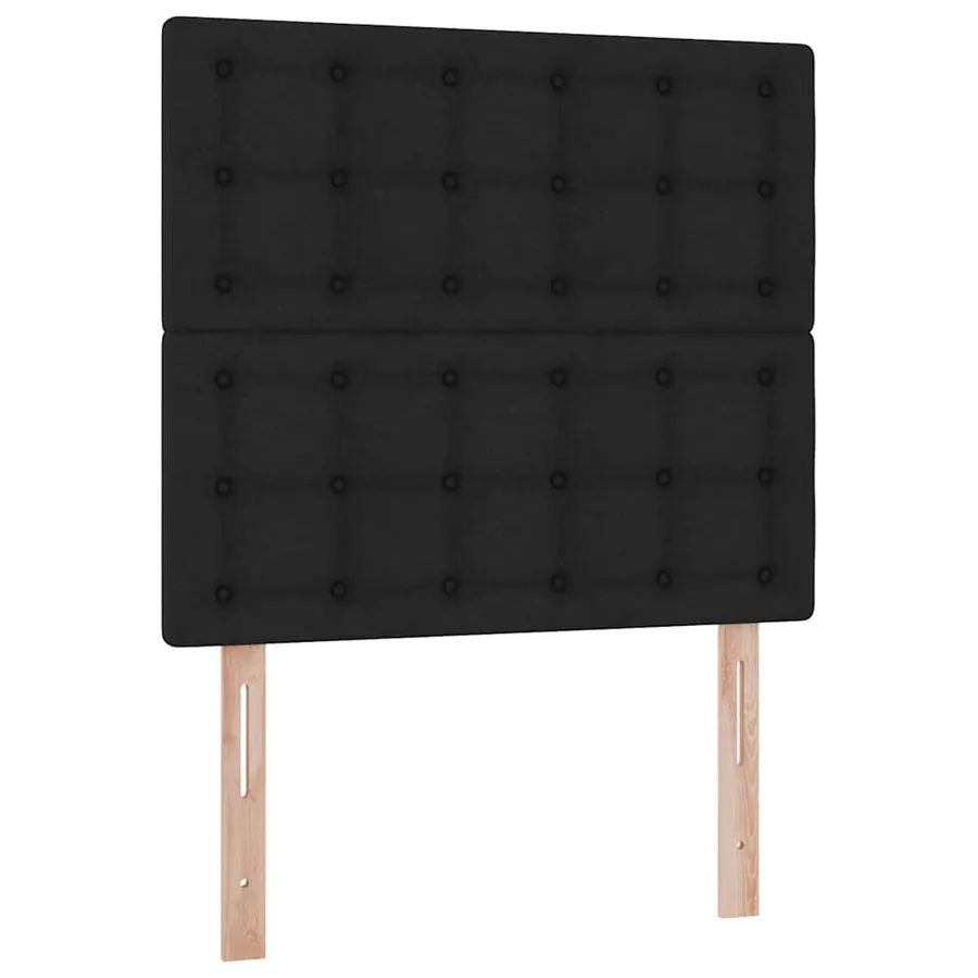 Lit de rangement LED avec matelas Noir 100 x 200 cm Tissu - 8