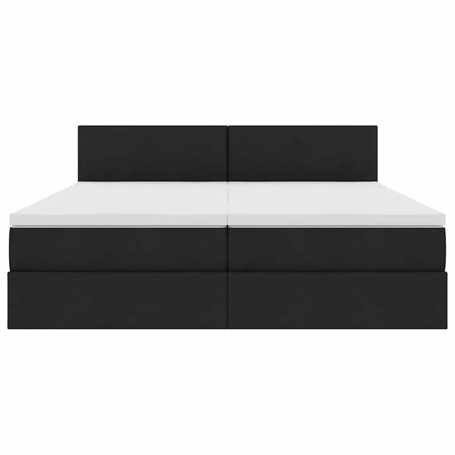 Lit de Rangement Noir 200 x 200 cm Cuir synthétique - 8