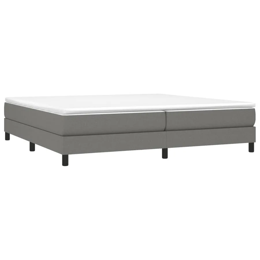 Sommier à lattes de lit avec matelas Gris foncé 200x200cm Tissu - 3