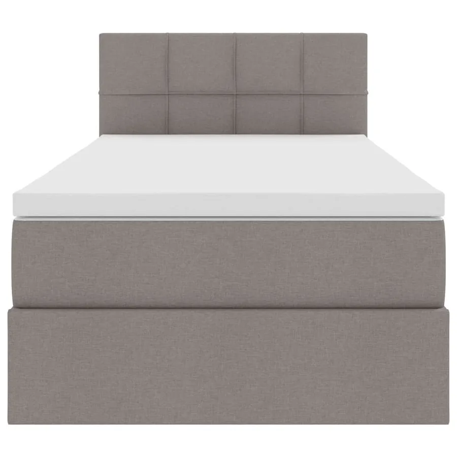 Lit avec rangement et matelas avec matelas Taupe 90 x 200 cm - 7