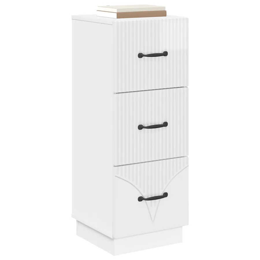 Armoire à tiroirs Blanc brillant 33 x 34,5 x 87 cm - 3