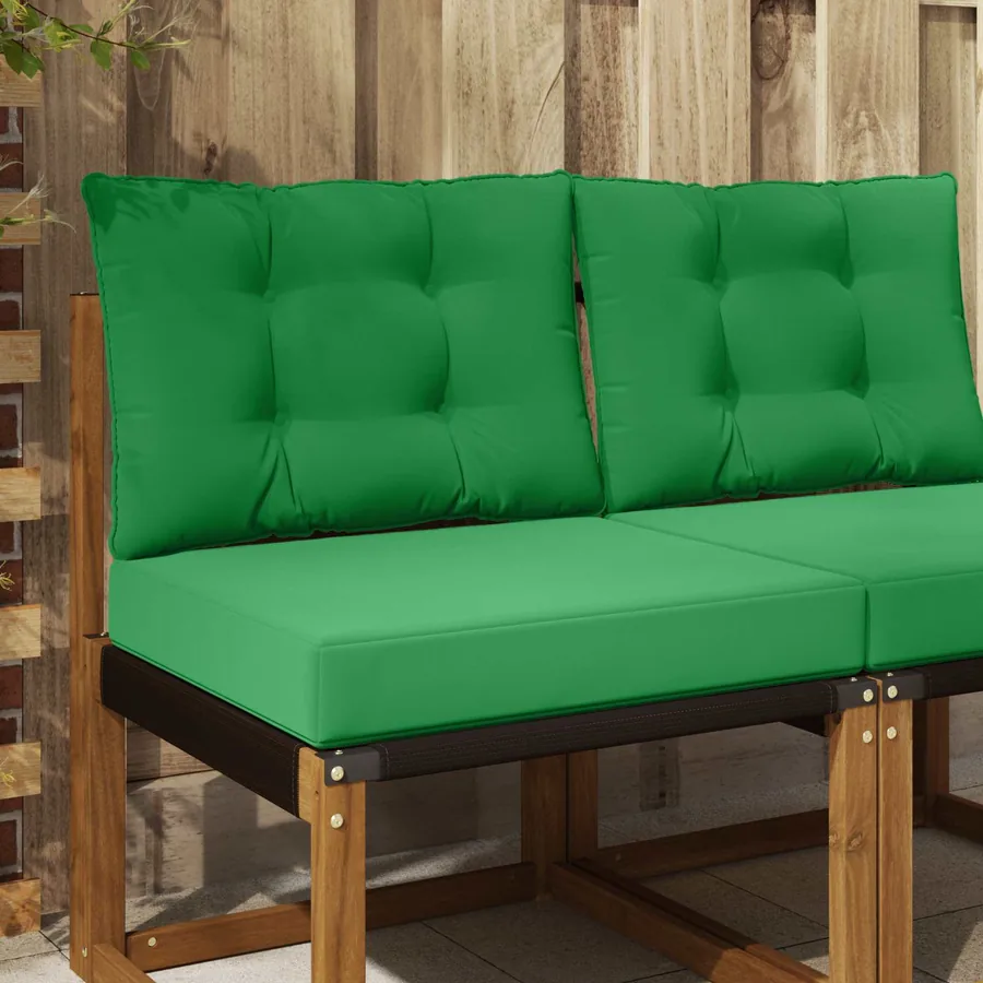 Coussin de canapé d'extérieur Polyester Vert 60 x 50,5 x 8 cm