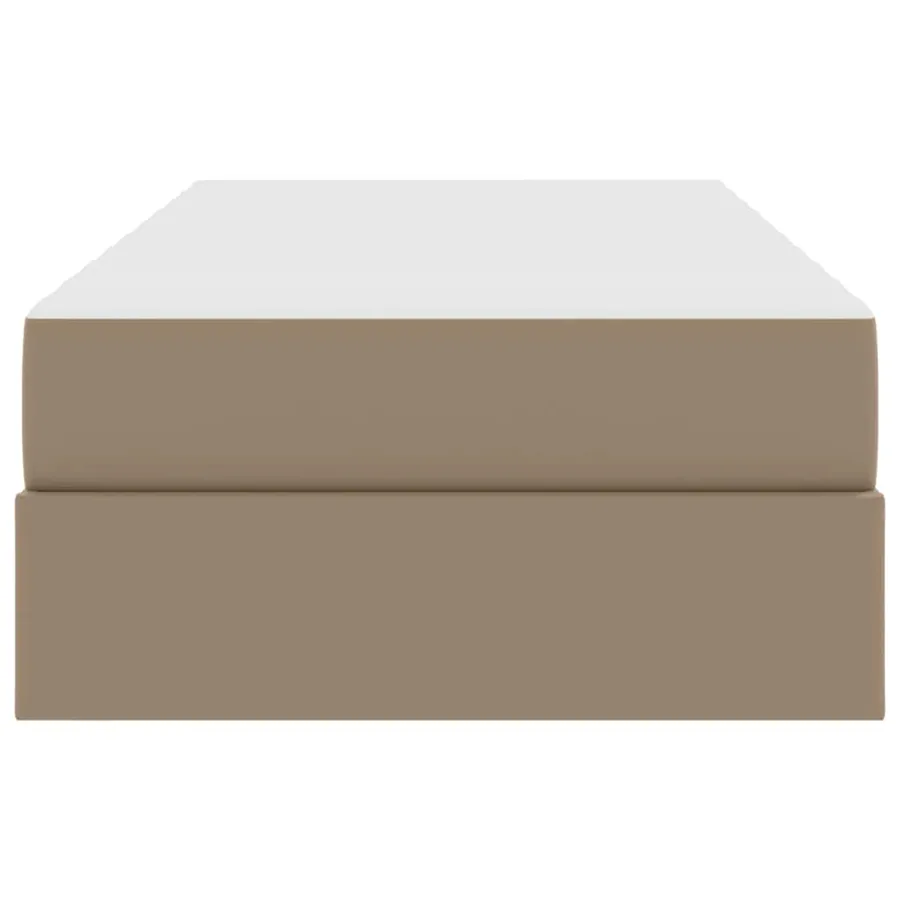 Lit avec rangement et matelas 2 pcs Cappuccino Cuir - 7