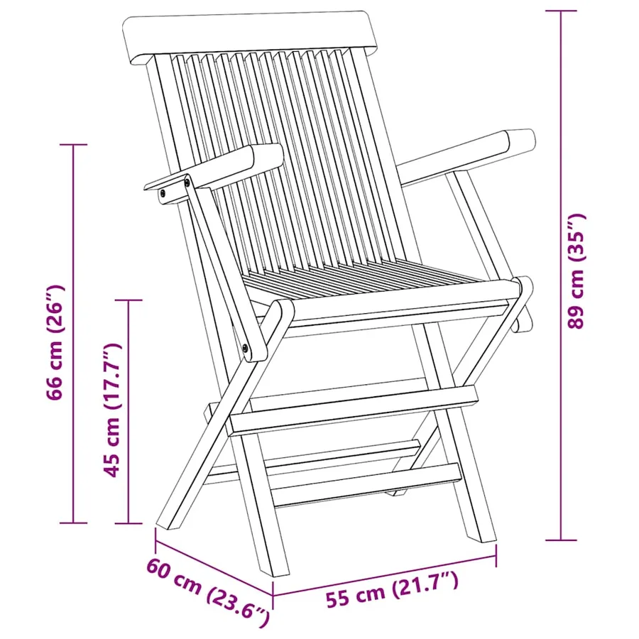 Salon de jardin 7 pcs Bois de teck massif - 14