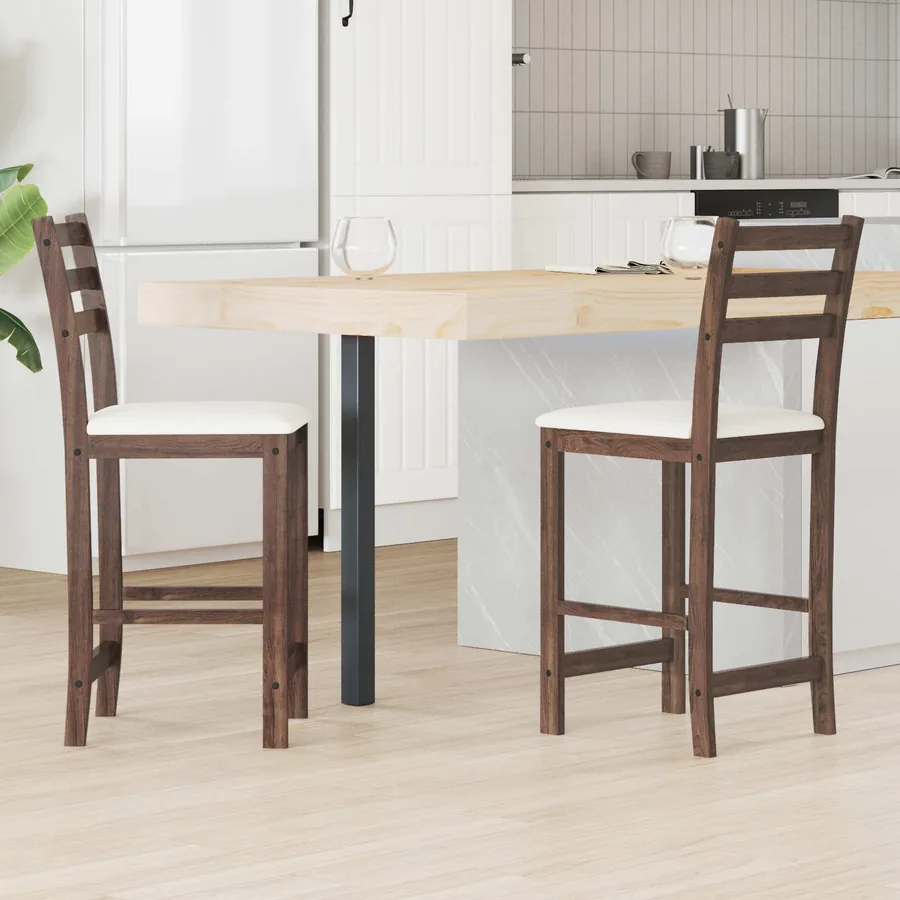 Chaises de salle à manger 2 pcs Marron Clair