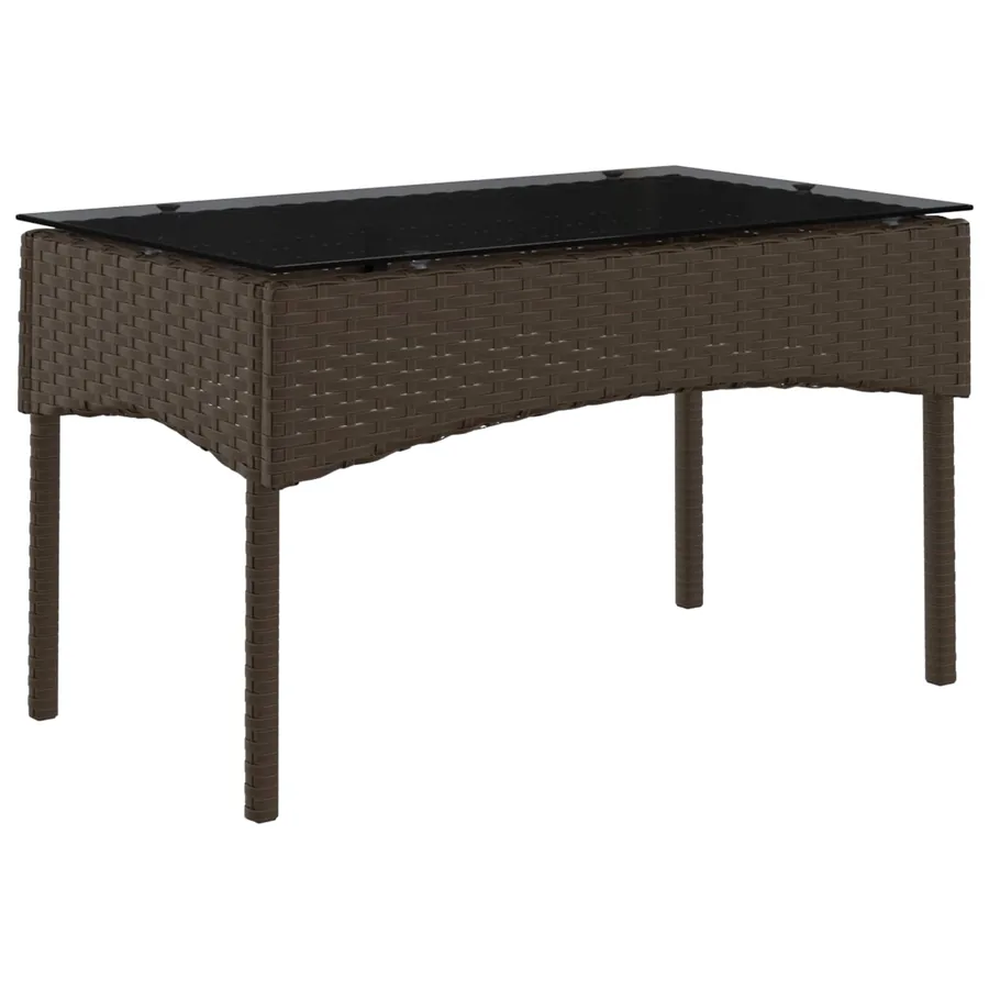 Ensemble de canapé de jardin 2 pcs Marron et rouge polyrotin - 6