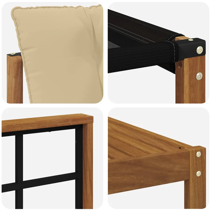 Ensemble de canapés d'extérieur 5 pcs Naturel et Beige - 7