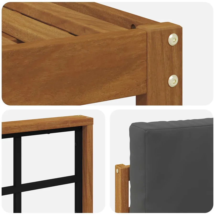 Ensemble de canapés d'extérieur 7 pcs Naturel et Anthracite - 6
