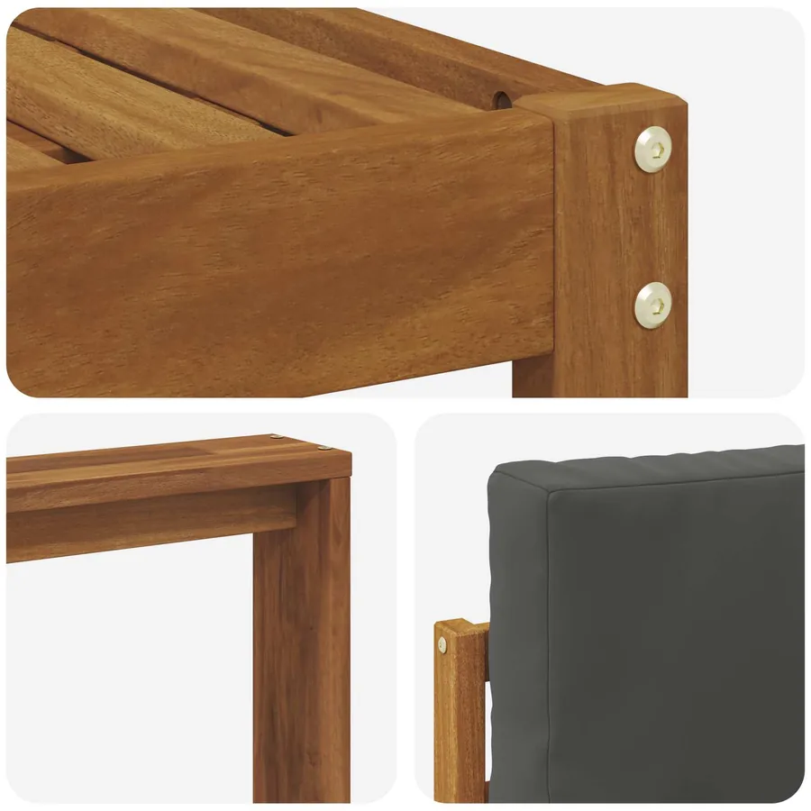 Ensemble de canapés d'extérieur 7 pcs Naturel et Anthracite - 6