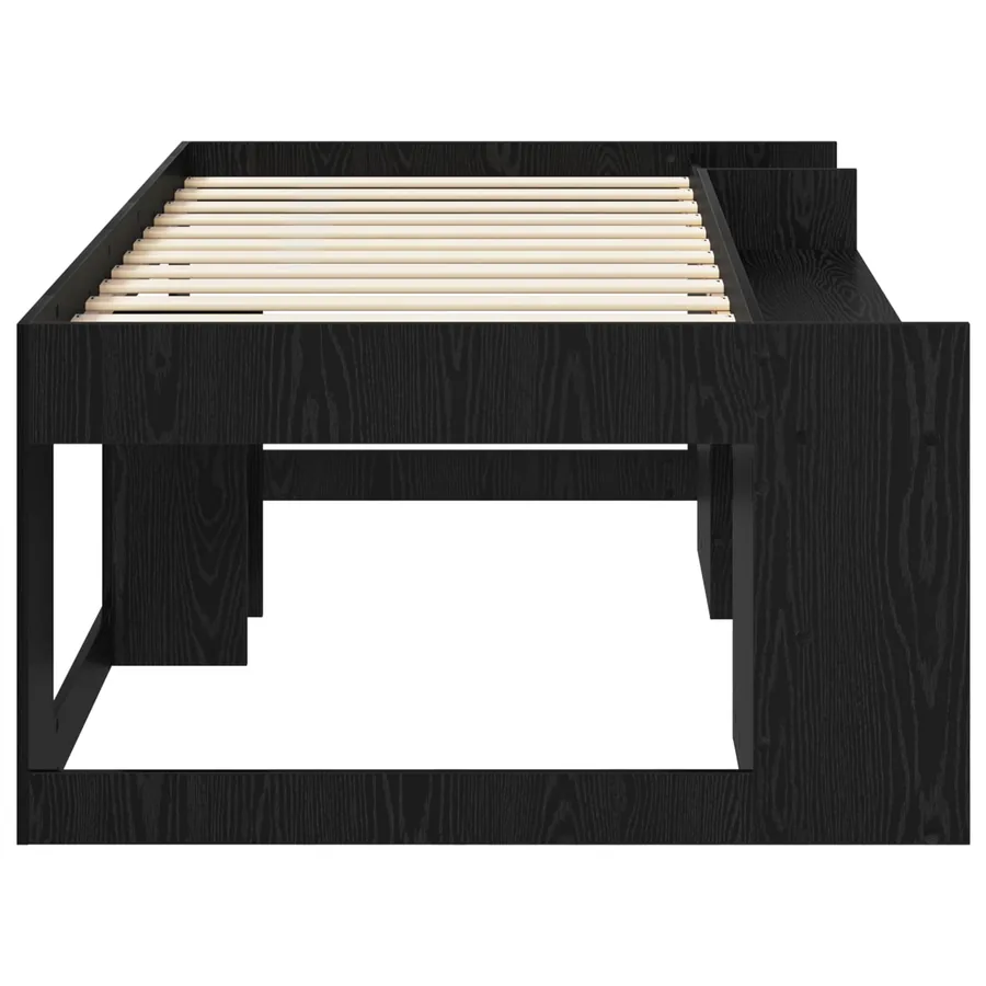 Cadre de lit pour enfants avec rangement Chêne noir 75 x 190 cm - 4