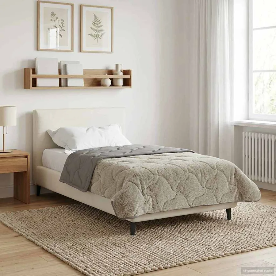 Duvet d'hiver Matelassé Gris clair 140 x 220 cm