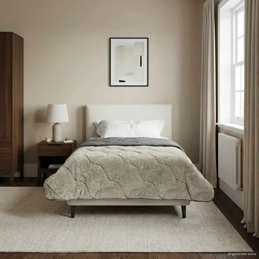 Duvet d'hiver Matelassé Gris clair 140 x 220 cm - 4