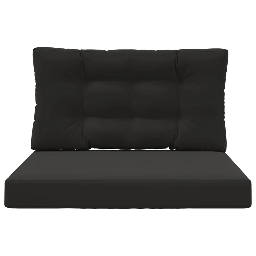 Coussin de canapé d'extérieur 2 pcs Noir Polyester - 6