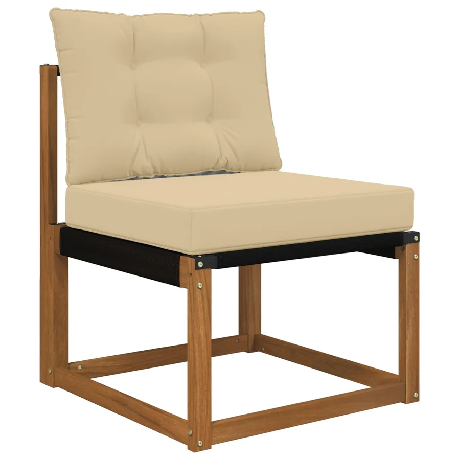 Coussin de canapé d'extérieur Polyester Beige 60 x 50,5 x 8 cm - 3