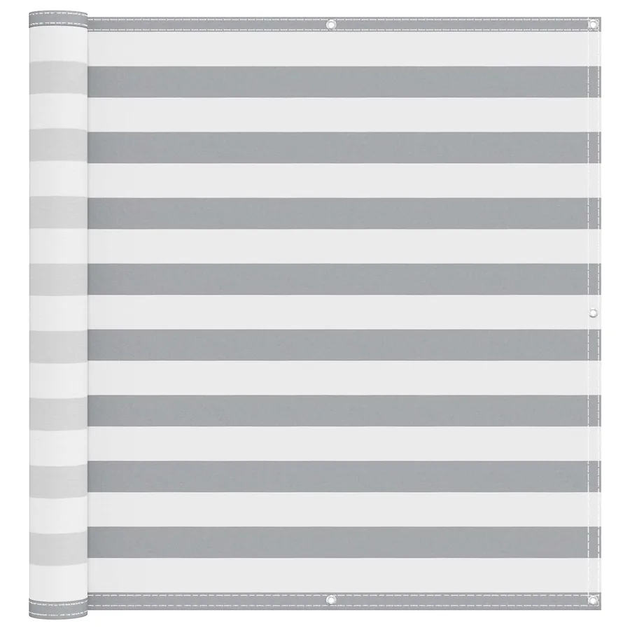 Écran de balcon Gris clair et blanc 120 x 600 cm - 2
