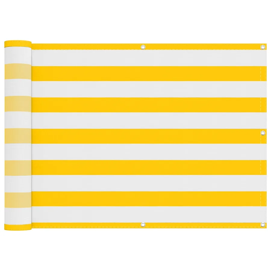 Écran de balcon Jaune et blanc 75 x 200 cm - 2