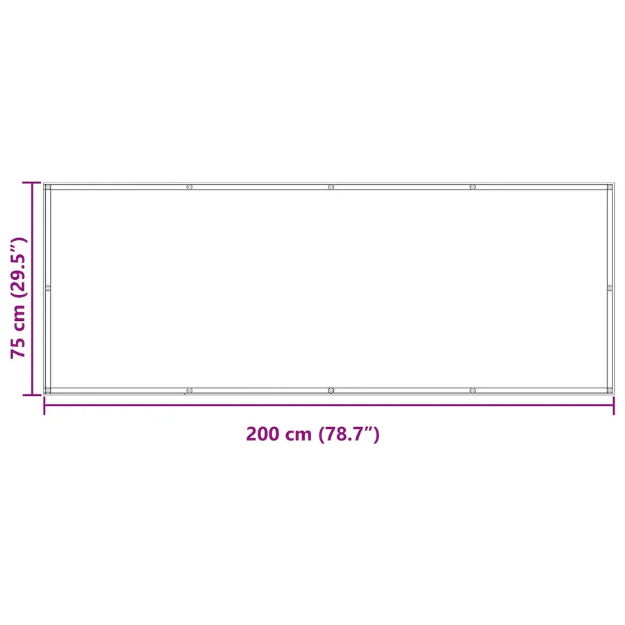 Écran de balcon Jaune et blanc 75 x 200 cm - 8
