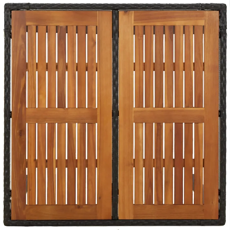 Ensemble à manger de jardin avec coussins 3 pcs Noir - 8